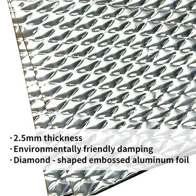2.5mm automobile vibration reduction pad/glossy rhombus aluminum foil / Car Sound Deadening Mat