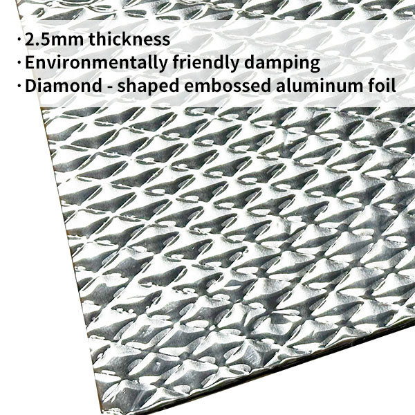 2.5mm automobile rhombus embossed vibration reduction pad / Auto Acoustic Pad