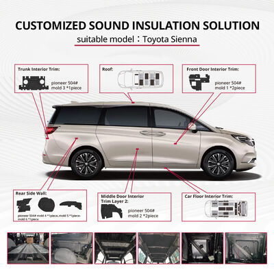 کیفیت تويوتا سيانا Sound Insulation Kit with Full-Car Noise Reduction Premium Pioneer Materials برای سيانا کارخانه